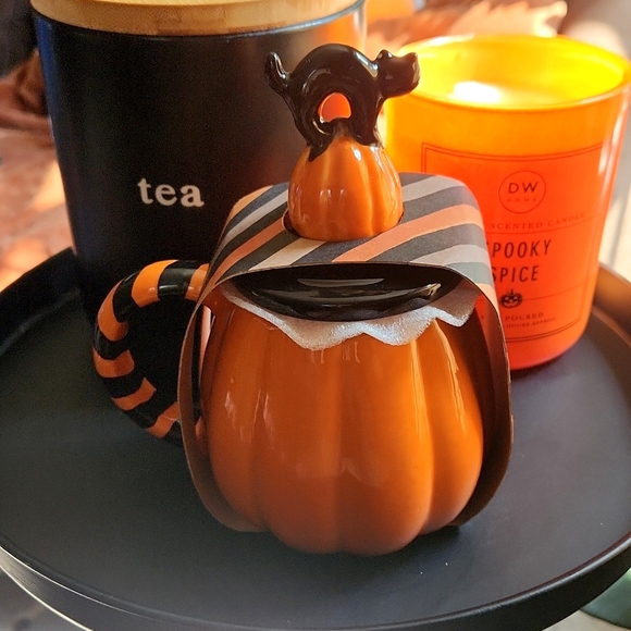 COPY - Jack-O-Lantern Mug with Lid Halloween Black Cat - Picture 3 of 4
